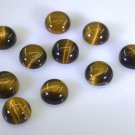 Tiger Eye loose Stone 1 Pieces 8 x 8 mm Round Brown cabochon Gemstone