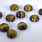 Tiger Eye loose Stone 1 Pieces 8 x 8 mm Round Brown cabochon Gemstone
