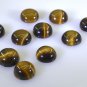Tiger Eye loose Stone 1 Pieces 8 x 8 mm Round Brown cabochon Gemstone