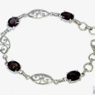 Riyo Smoky Quartz Fashion Jewelry Silver Tennis Bracelet L 7.5in Sbrasqu-76007