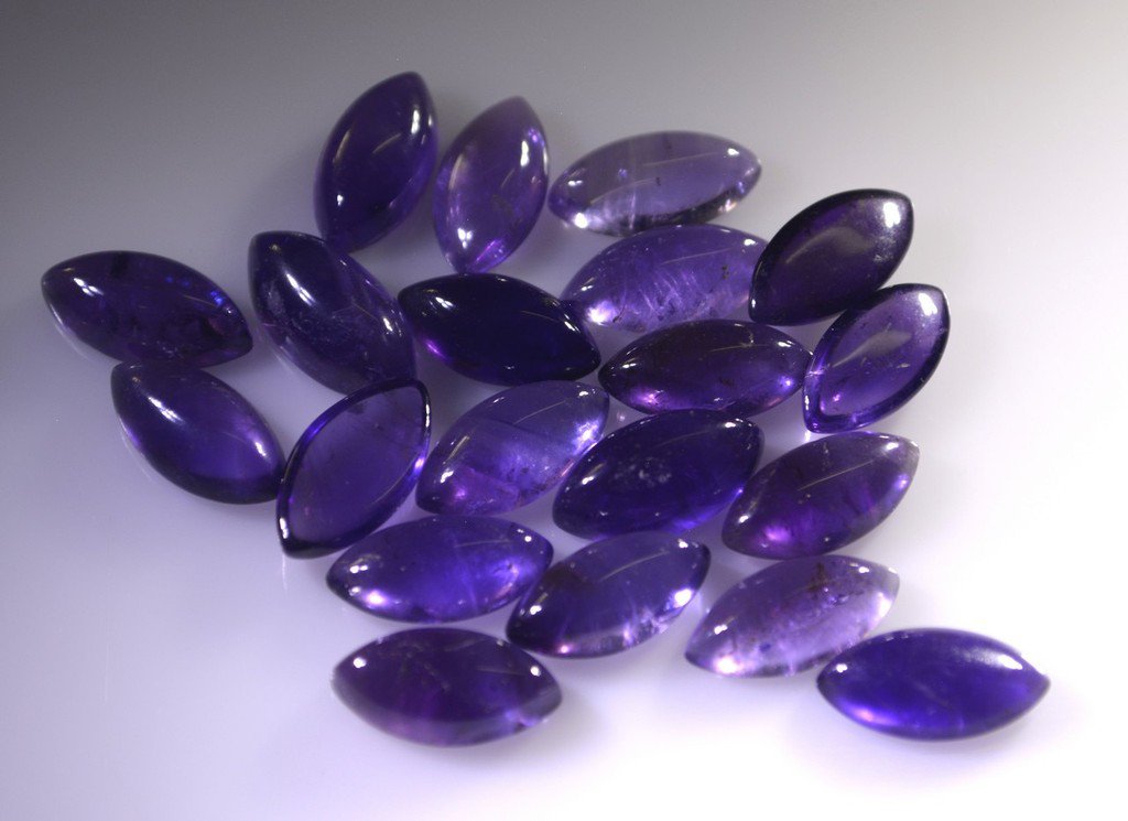 Amethyst loose Stone 1 Pieces 7 x 13 mm Marquise Purple cabochon Gemstone