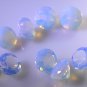 synthetic cubic zirconia Fire opal cz loose Stone 1 Pieces 10 x 10 mm Round Whi