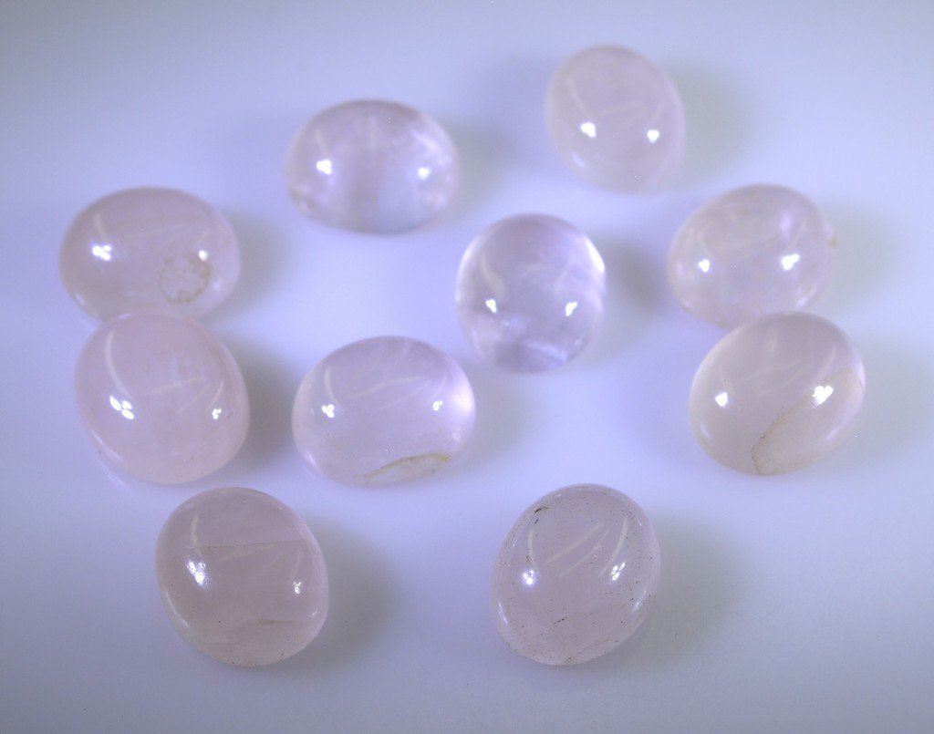 Rose Quartz loose Stone 1 Pieces 9 x 11 mm Oval Pink cabochon Gemstone