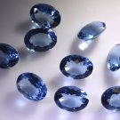 synthetic cubic zirconia Tanzanite cz loose Stone 1 Pieces 12 x 16 mm Oval Blue