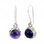 Riyo Amethyst Handcrafted Silver Huggy Earrings L 1in Seame-2019