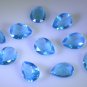 synthetic cubic zirconia Blue topaz cz loose Stone 1 Pieces 10 x 14 mm Pear Blue
