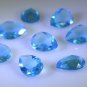 synthetic cubic zirconia Blue topaz cz loose Stone 1 Pieces 10 x 14 mm Pear Blue