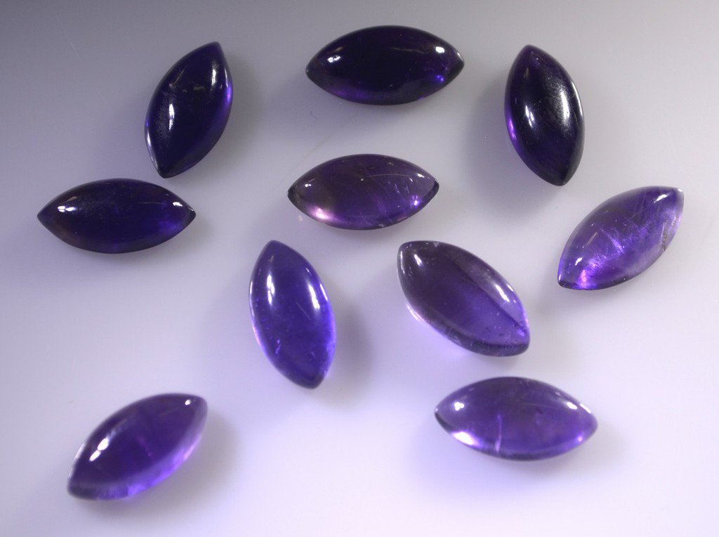 Amethyst loose Stone 1 Pieces 7 x 14 mm Marquise Purple cabochon Gemstone