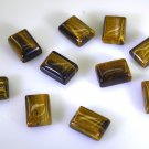 Tiger Eye loose Stone 1 Pieces 10 x 14 mm Emerald cut Brown cabochon Gemstone