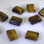 Tiger Eye loose Stone 1 Pieces 10 x 14 mm Emerald cut Brown cabochon Gemstone