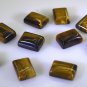 Tiger Eye loose Stone 1 Pieces 10 x 14 mm Emerald cut Brown cabochon Gemstone
