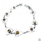 Riyo Citrine Fashion Jewelry Wholesale Brushed Silver Bracelet L 7.5in Sbracit-1