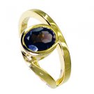 Smoky Quartz 18kt Y Gold Fashion Thumb Ring