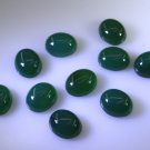 Green onyx loose Stone 1 Pieces 10 x 12 mm Oval Green cabochon Gemstone