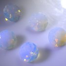 synthetic cubic zirconia Fire opal cz loose Stone 1 Pieces 14 x 14 mm Round Whit