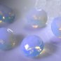 synthetic cubic zirconia Fire opal cz loose Stone 1 Pieces 14 x 14 mm Round Whit