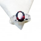 Riyo Garnet Black Silver Jewellery Friendship Ring Sz 6 Srgar6-26118