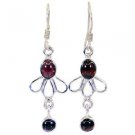 Riyo Garnet Silver s Chandelier Earrings L 1.5in Segar-26027