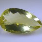 lemon Quartz loose Stone 1 Pieces 15 x 25 mm Pear Yellow faceted Gemstone