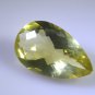lemon Quartz loose Stone 1 Pieces 15 x 25 mm Pear Yellow faceted Gemstone