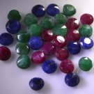 Dyed Rubi loose Stone 1 Pieces 7 x 7 mm Round multi faceted Gemstone