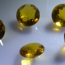 Citrin cz loose Stone 1 Pieces 12 x 12 mm Round Yellow faceted Gemstone