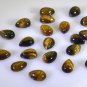 Tiger Eye loose Stone 1 Pieces 7 x 9 mm Pear Brown cabochon Gemstone