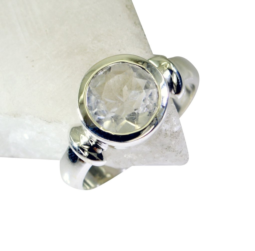 Riyo White Inexpensive Silver Jewelry Silver Ring Set Sz 8 Srwhcz