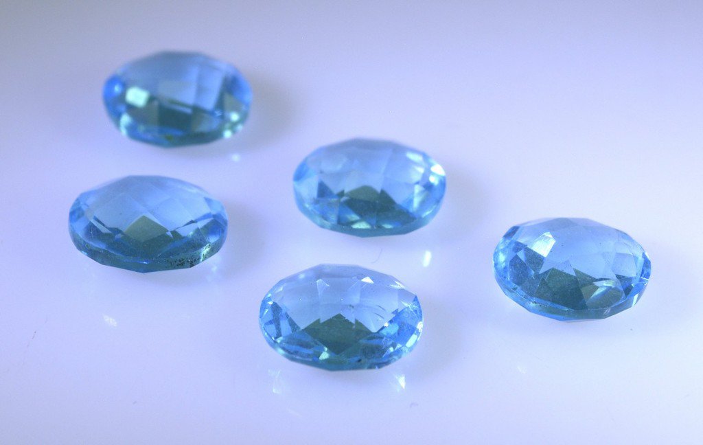 synthetic cubic zirconia Blue topaz cz loose Stone 1 Pieces 10 x 10 mm ...