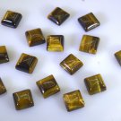 Tiger Eye loose Stone 1 Pieces 9 x 9 mm Princess Brown cabochon Gemstone