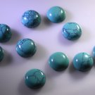 Turquoise  manmade loose Stone 1 Pieces 12 x 12 mm Round multi cabochon Gemston