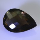 Smoky Quartz loose Stone 1 Pieces 23 x 39 mm Pear Brown faceted Gemstone