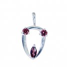 Riyo Garnet Handmade Designer Silver Zodiac Pendants L 1in Spgar-26058