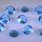 synthetic cubic zirconia Blue topaz cz loose Stone 1 Pieces 8 x 8 mm Oval Blue f