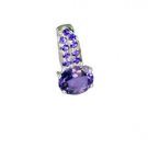 Riyo Amethyst Silver Jewelry Castings Party Pendant L 0.7in Spame-2077