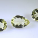 lemon Quartz loose Stone 1 Pieces 13 x 18 mm Pear Yellow faceted Gemstone