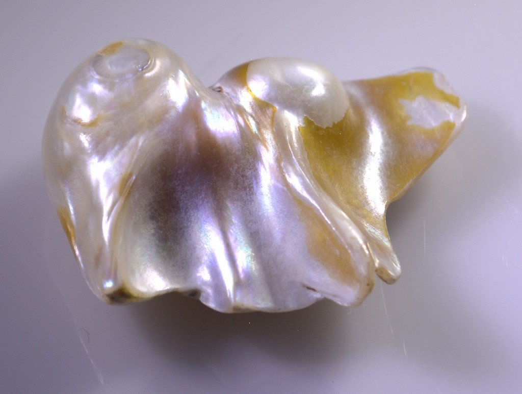 Pearl loose Stone 1 Pieces free size Fancy White cabochon Gemstone