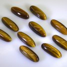 Tiger Eye loose Stone 1 Pieces 8 x 23 mm Oval Brown cabochon Gemstone