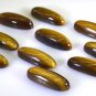 Tiger Eye loose Stone 1 Pieces 8 x 23 mm Oval Brown cabochon Gemstone