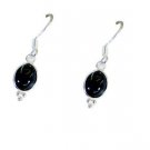 Riyo Black Onyx Rajasthani Silver Jewellery Earrings L 1in Sebon-6017