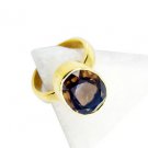 Smoky Quartz Gold Plated Fashion Mothers Ring