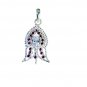 Riyo Garnet Gothic Silver Jewellery Tassel Pendant L 1in Spgar-26048