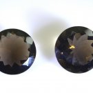 Smoky Quartz loose Stone 1 Pieces 21 x 21 mm Round Brown faceted Gemstone