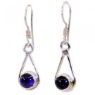 Riyo Amethyst Hallmarked Silver Bridal Earrings L 1in Seame-2013