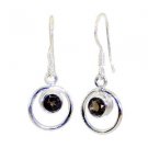 Riyo Smoky Quartz Oxidized Silver Jewelry Anniversery Earring L 1in Sesqu-76004