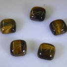 Tiger Eye loose Stone 1 Pieces 14 x 14 mm Princess Brown cabochon Gemstone