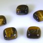 Tiger Eye loose Stone 1 Pieces 14 x 14 mm Princess Brown cabochon Gemstone
