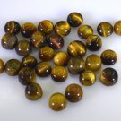 Tiger Eye loose Stone 1 Pieces 7 x 7 mm Round Brown cabochon Gemstone