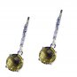 Riyo Lemon Quartz Wholesale Silver India Dangle Earring L 2in Selqu-46003