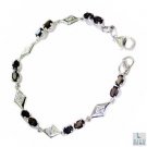Riyo Smoky Quartz Fashion Jewelry Wholesale Silver Twist Bracelet L 7.5in Sbrasq